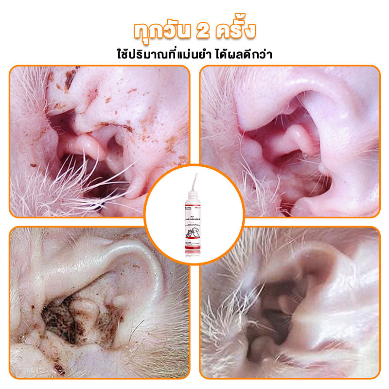 Leryia ลีเรียยาหยอดหูสำหรับแมวและสุนัข – สูตรสมุนไพรอ่อนโยนสำหรับไรหูและการติดเชื้อ
