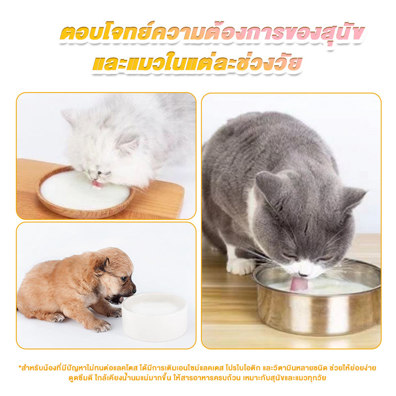 Leryia นมแพะแท้นำเข้าจากนิวซีแลนด์ อ่อนโยนต่อกระเพาะเหมาะสำหรับสุนัขและแมวทุกวัย ดูดซึมง่าย ย่อยเร็ว เสริมแลคโตเฟอร์รินและสารอาหารครบถ้วน 310 กรัม